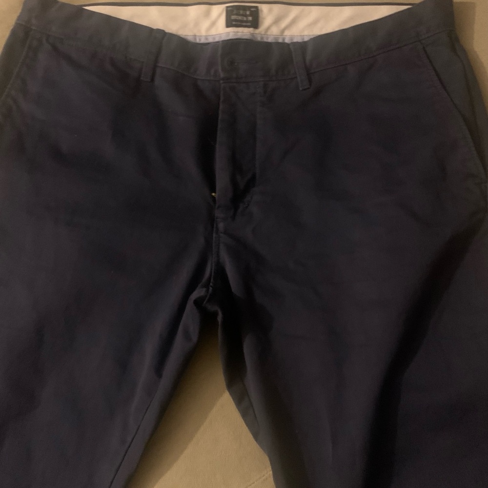 J. Crew  men’s chinos  Navy blue   worn once   Super soft   34 waist x 32 length